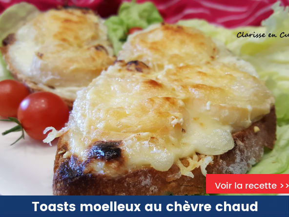 Toasts moelleux au chèvre chaud